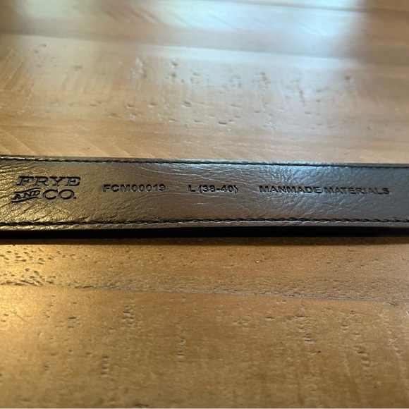 Fry and Co. Men's Brown Belt with Brass Buckle, Sz L (38-40) - Picture 6 of 7